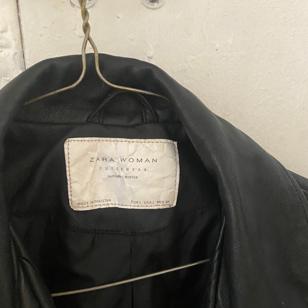 Zara Leather Biker Jacket - image 4